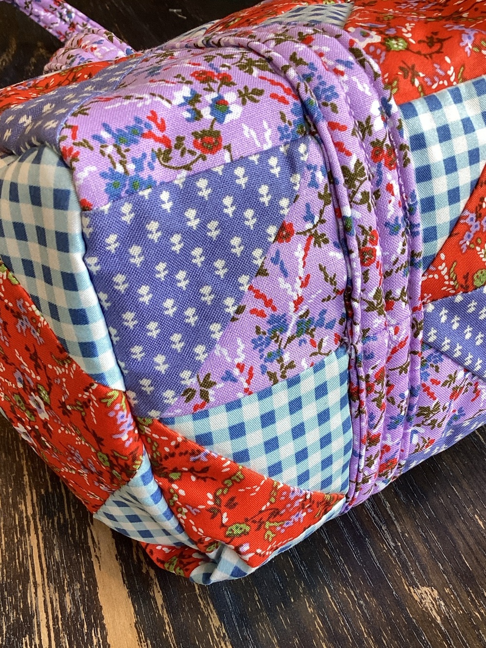Vera Bradley Flying Geese Patchwork Original 100 Handbag - Picture 8 of 10